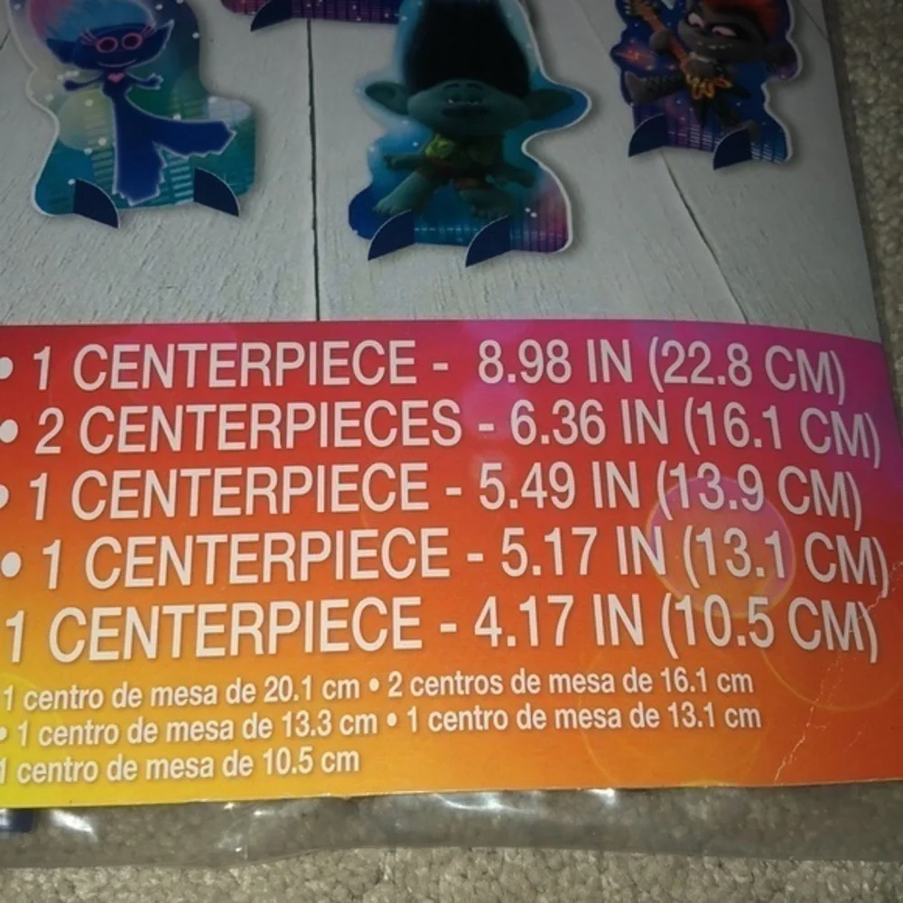 Trolls World Tour Birthday Party Table Decorating‎ Kit New